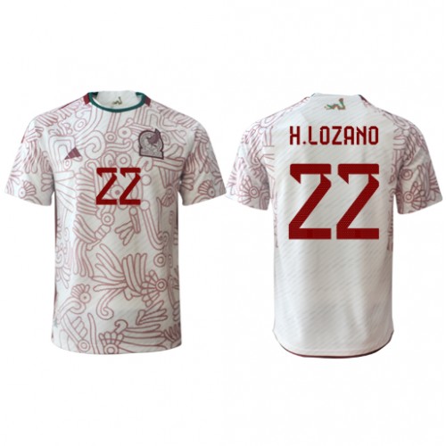 Pánský Fotbalový dres Mexiko Hirving Lozano #22 MS 2022 Venkovní Krátký Rukáv